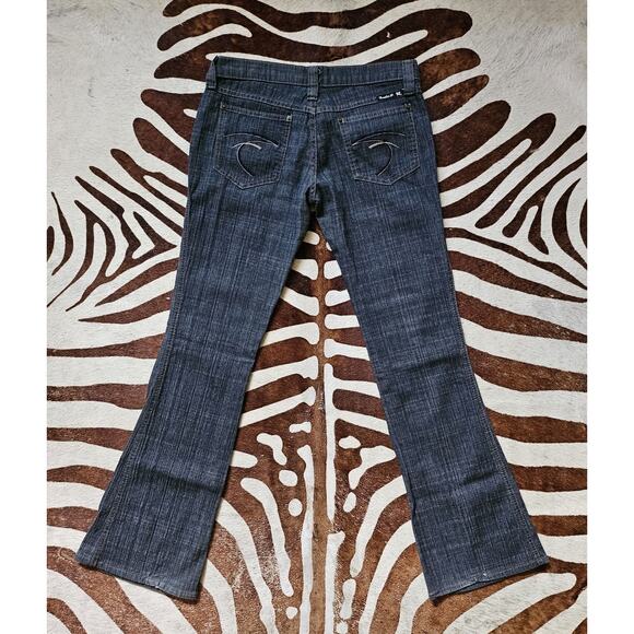 Frankie B Low Rise Flare Jeans Size 6 Made USA - Picture 2 of 7
